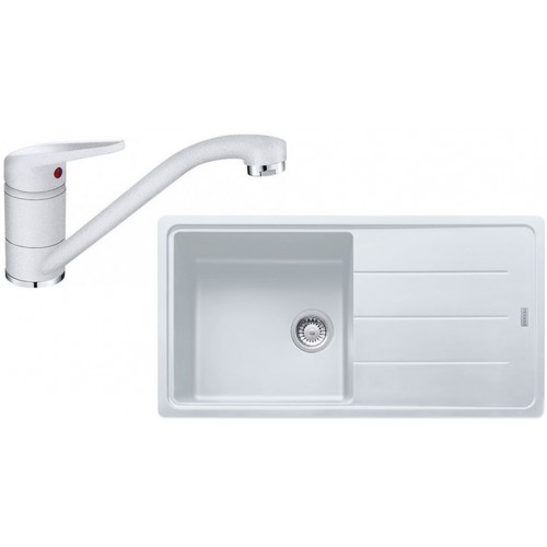 Franke SET G137 granitový dřez BFG 611 bílá led + baterie FC 9541.094 bílá led Franke SET G137 granitový dřez BFG 611 bílá led + baterie FC 9541.094 bílá led