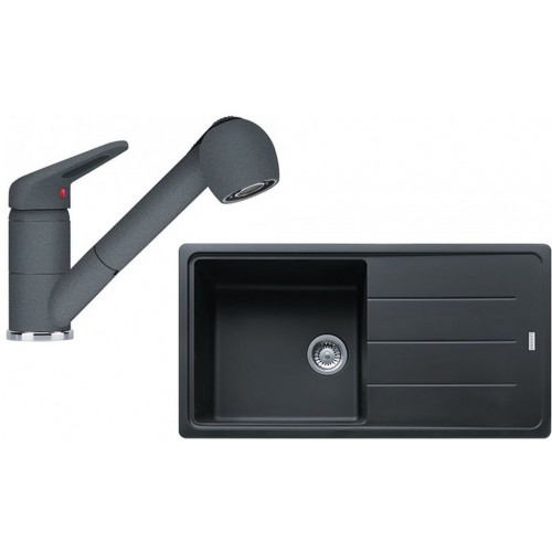 Franke SET G138 granitový dřez BFG 611 grafit + baterie FC 9547.099 grafit