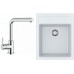 Franke SET T51 tectonitový dřez SID 610-40 bílá + baterie FN 0147.031 chrom