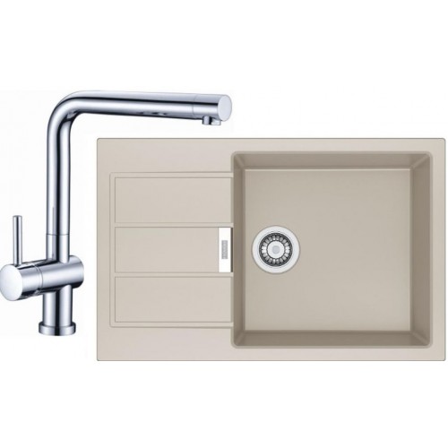 Franke SET T54 tectonitový dřez SID 611-78/45 BB kávová + baterie Samoa chrom Franke SET T54 tectonitový dřez SID 611-78/45 BB kávová + baterie Samoa chrom