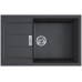 BAZAR Franke Sirius 2.0 S2D 611-78 XL, 780×500mm, tectonitový dřez, černá 143.0617.613 VYVRTANÝ OTVOR!!