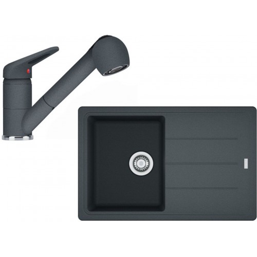 Franke SET G57 granitový dřez BFG 611-78 grafit + baterie FC 9547 grafit 114.0323.912