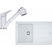 Franke SET G57 granitový dřez BFG 611-78 bílý led + baterie FC 9547 bílá led 114.0323.913