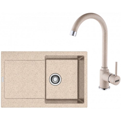 Franke SET G168 (dřez MRG 611 + baterie FP 9000.085) pískový melír 114.0587.978