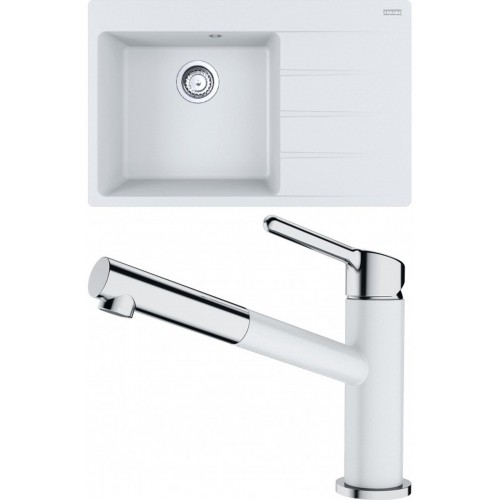 Franke SET G219L (dřez CNG 611-78 + baterie FC 3055) bílá-led 114.0650.825