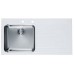 Franke Epos Glass EOV 611/2, 1000x510 mm, nerez+bílé sklo, dřez + sifon 101.0250.482