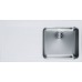 Franke Epos Glass EOV 611/7, 1000x510 mm, nerez+bílé sklo, dřez + sifon 101.0250.484
