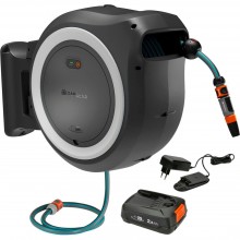 Gardena PowerRoll XL Nástěnný box na hadici – set 35m (1x2,5Ah/18V) bílá, 18642-20