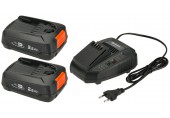 GARDENA Startovací sada P4A 2 x PBA 18V/45 + AL 1830 CV (2x2,5 Ah/18V) 14907-20
