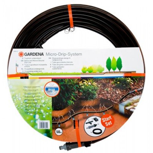 GARDENA Micro-Drip-System -kapací hadice podzemní, 50 m + základní přístroj 1000, startovací sada 1389-20