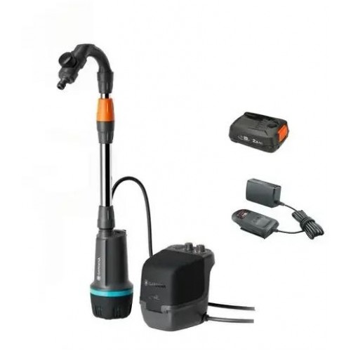 Gardena ComfAuto 2600 18V P4A Aku čerpadlo ponorné tlakové do sudu, (1x2,5Ah) 14604-20