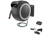 GARDENA PowerRoll XL Nástěnný box na hadici – set 35m (1x2,5Ah/18V) bílá, 18642-20