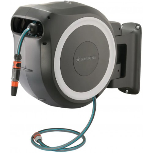 BAZAR GARDENA PowerRoll XXL Nástěnný box na hadici – bez aku, 40m, 18V, bilý, 18647-55 POŠKOZENÝ OBAL!!