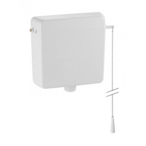 GEBERIT AP 123 Vysokopoložená splachovací nádržka na omítku s řetízkem, bílá 123.700.11.1