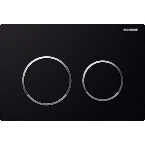 Geberit Omega20 Ovládací tlačítko, černá, leskle pochromované 115.085.KM.1