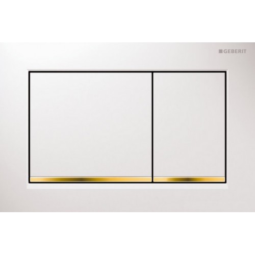GEBERIT - ovládací tlačítko OMEGA 30, bílá / pozlacená / bílá 115.080.KK.1