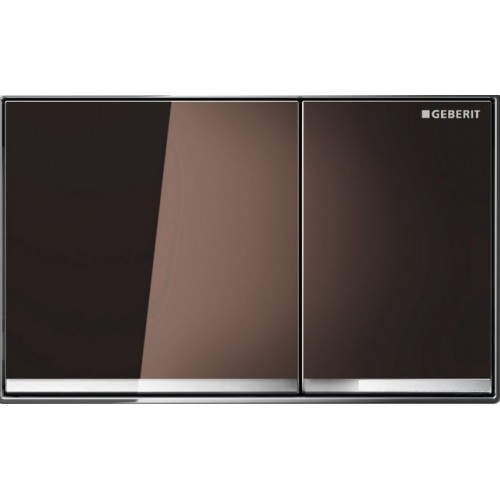 GEBERIT - ovládací tlačítko OMEGA 60, tlakový zinkový odlitek / sklo hnědé 115.081.SQ.1