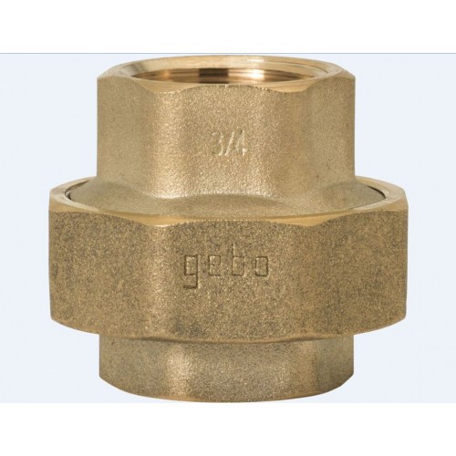 GEBO šroubení F x F, kónické těsnění 1 1/2" F x F s O-kroužkem mosaz 340-8BR