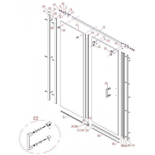 GELCO Svislé magnetické těsnění 308GA-8mm