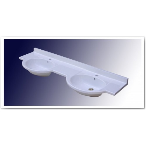 GELCO GP 150 dvojumyvadlo z litého mramoru 150x48, bílá