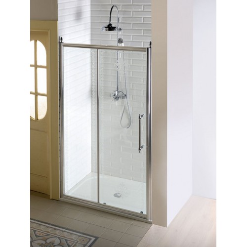 GELCO ANTIQUE sprchové dveře, posuvné, 1200mm, čiré sklo s dekorem, chrom GQ4512