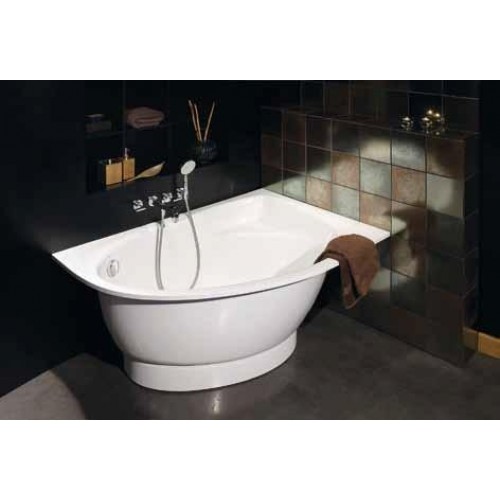 GELCO Tre levá rohová vana 150 x 100 litý mramor, bílá 150100650L GELCO Tre levá rohová vana 150 x 100 litý mramor, bílá 150100650L