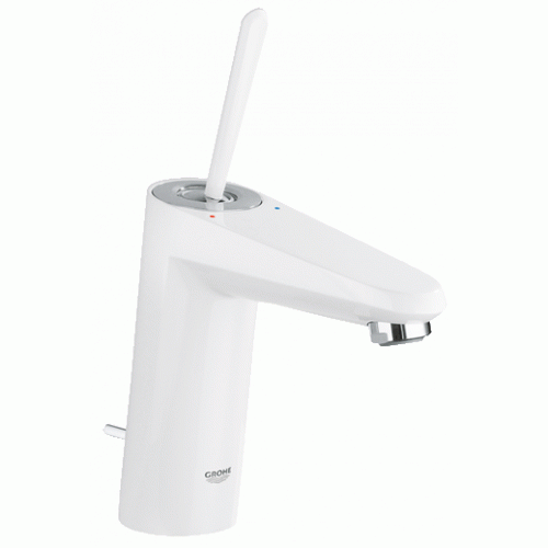 GROHE Eurodisc Joystick - Páková umyvadlová baterie M, bílá/chrom 23427LS0