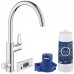 GROHE Blue Pure Set dřezové baterie BauCurve s filtrací, chrom 30385000