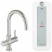 GROHE Red Duo páková dřezová baterie a combi-boiler (8 l), Supersteel 30079DC0