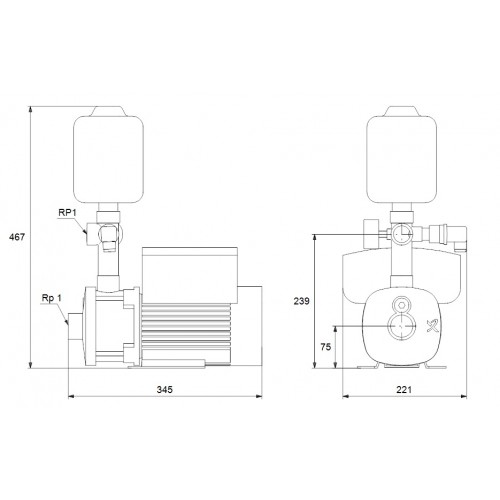 BAZAR Grundfos CMBE 1-44 1x220-240V Posilovací stanice 98374697 VYZKOUŠENO!!!