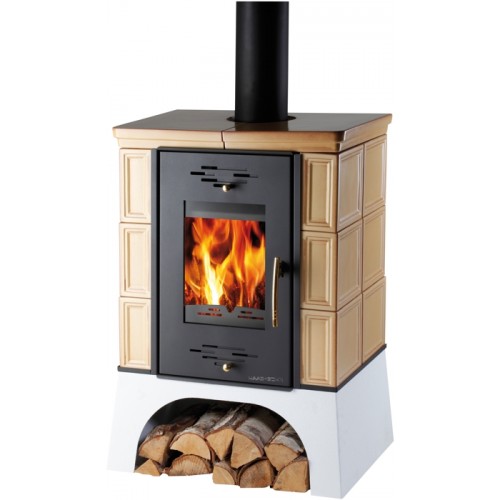 HAAS+SOHN kachlová kamna Eboli černá, kachle tabak 0332215560000