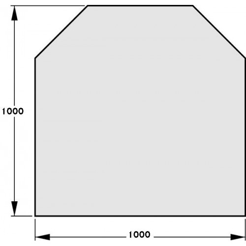 HAAS+SOHN Sklo pod kamna 1000/1000 mm, formát D 1115610200000