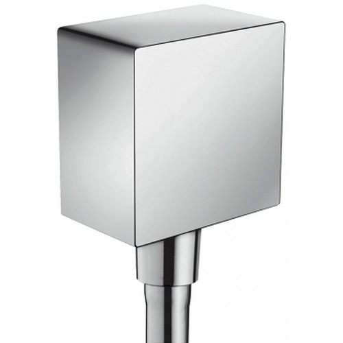 Hansgrohe Fixfit Přípojka hadice Square se zpětným ventilem, chrom 26455000 Hansgrohe Fixfit Přípojka hadice Square se zpětným ventilem, chrom 26455000