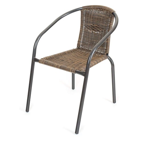 HAPPY GREEN Křesílko ocelové PE RATAN, hnědé 50320100BA