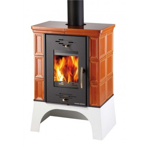 HAAS+SOHN Kachlová kamna Eboli černá, kachle karamel 0332215540000