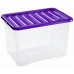 HEIDRUN Box úložný Quasar, 38 x 28,5 x 28 cm, 22 l, víko fialové 1624f