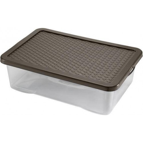 HEIDRUN Box úložný Quasar, víko Rattan, 18 x 60 x 40 cm, 30 l, 4686