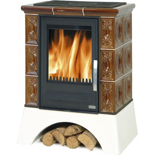 ABX Helvetia K TV výměník 6,9 kW, kachlová kamna na dřevo (litina/plech), hnědá ABX Helvetia K TV výměník 6,9 kW, kachlová kamna na dřevo (litina/plech), hnědá