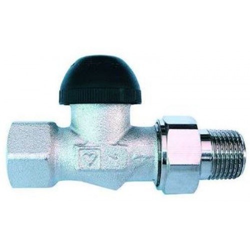 HERZ TS-90-H-Termostatický ventil M30x1,5 přímý 1/2", černá krytka 1772326