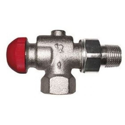 HERZ TS-90-V-Termostatický ventil axiální 1/2", M 28 x 1,5 červená krytka 1772867
