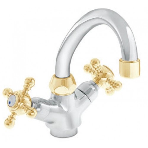 HERZ Stil dřezová směšovací baterie, "HU" výtok, rohové ventily UH07156