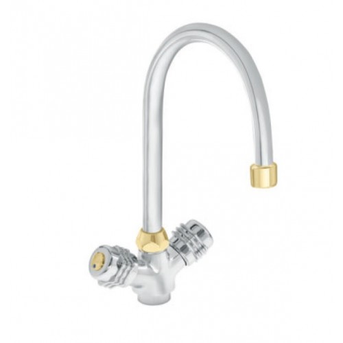 HERZ Val dřezová směšovací baterie, "J" výtok, rohové ventily UH07154