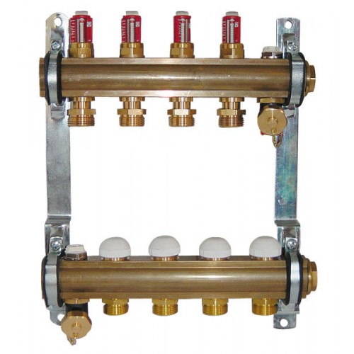 HERZ Sada rozdělovač/sběrač pro podlahové vytápění s průtokoměrem 8-okruhový 1853208