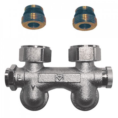 HERZ 3000 uzavíratelné šroubení "H" pro VK radiátory, Rp 1/2, rohové, Bypass model 1306622