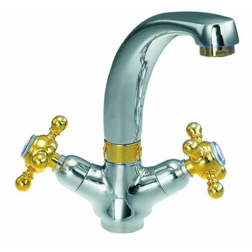 HERZ Stil umyvadlová směšovací baterie, litý výtok, horní část sifónu 5/4" UH07072