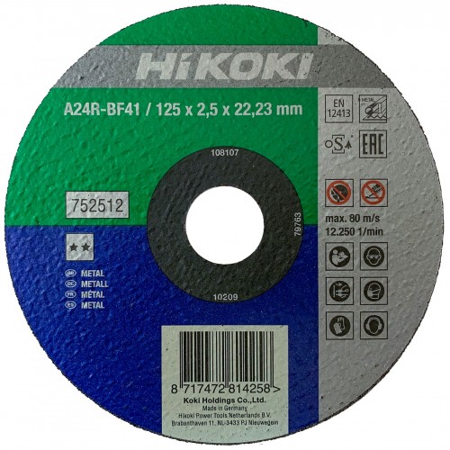 HiKOKI 752512 Řezný kotouč na kov 125x22,23x2,5mm