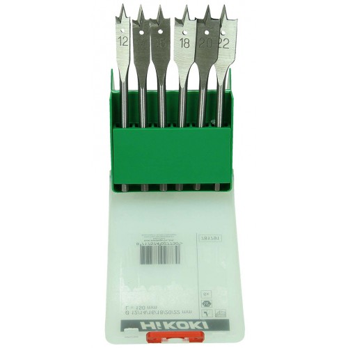 HiKOKI 781791 Sada plochých vrtáků do dřeva 1/4" 6 ks