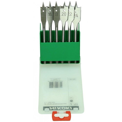 HiKOKI 781793 Sada plochých vrtáků do dřeva 1/4" 6 ks
