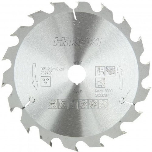 HiKOKI 752480 Pilový kotouč 165x20mm, Z18