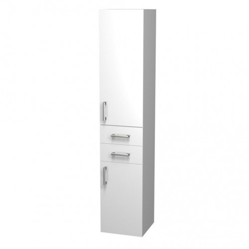 INTEDOOR vysoká koupelnová skříňka 35 cm pravá bílá NY SV 35 2Z P 01